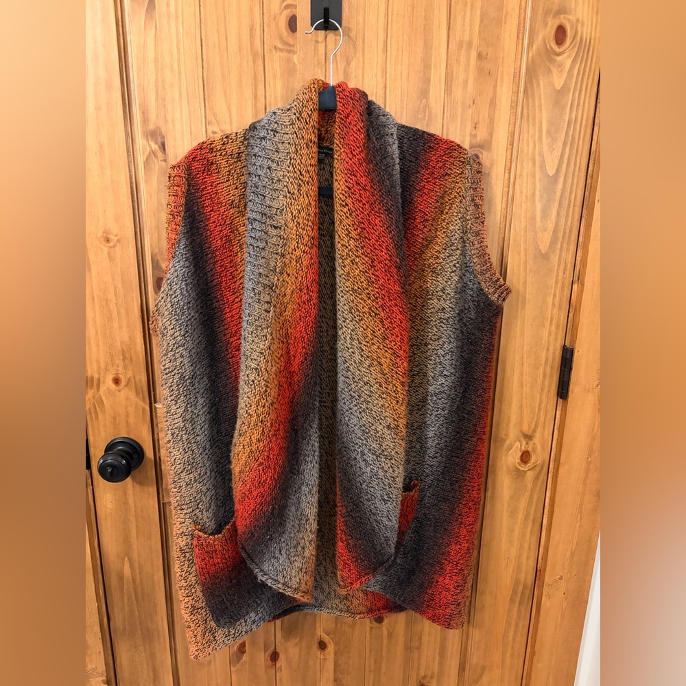 Rebecca Elliott knit waterfall vest S/M